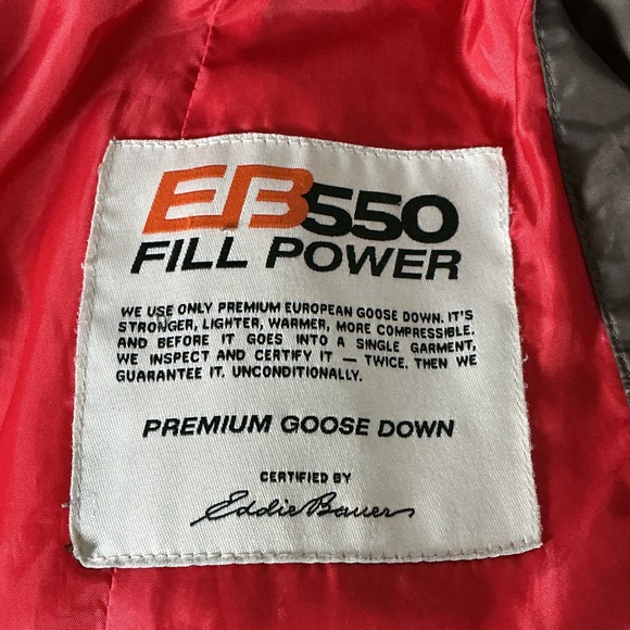 Eddie Bauer Women's Down Quilted Coat EB550 Fill Power Puffer Jacket Brown Small - Picture 4 of 11